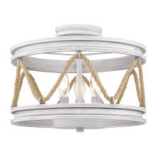 Golden 1048-SF GDW - Wry Lighting Chatham 3-light Semi-Flush Mount in Gray Driftwood